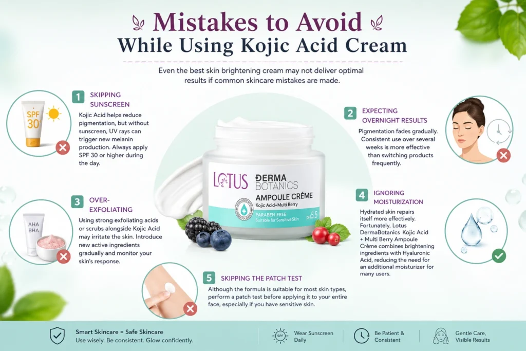 Mistakes to Avoid While Using Kojic Acid Cream