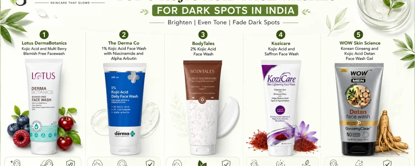 Top 5 Best Kojic Acid Face Washes for Dark Spots in India