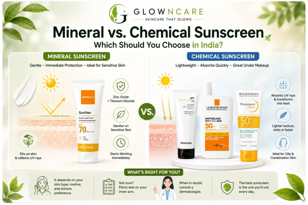 Mineral vs. Chemical Sunscreen - Which Should You Choose in India