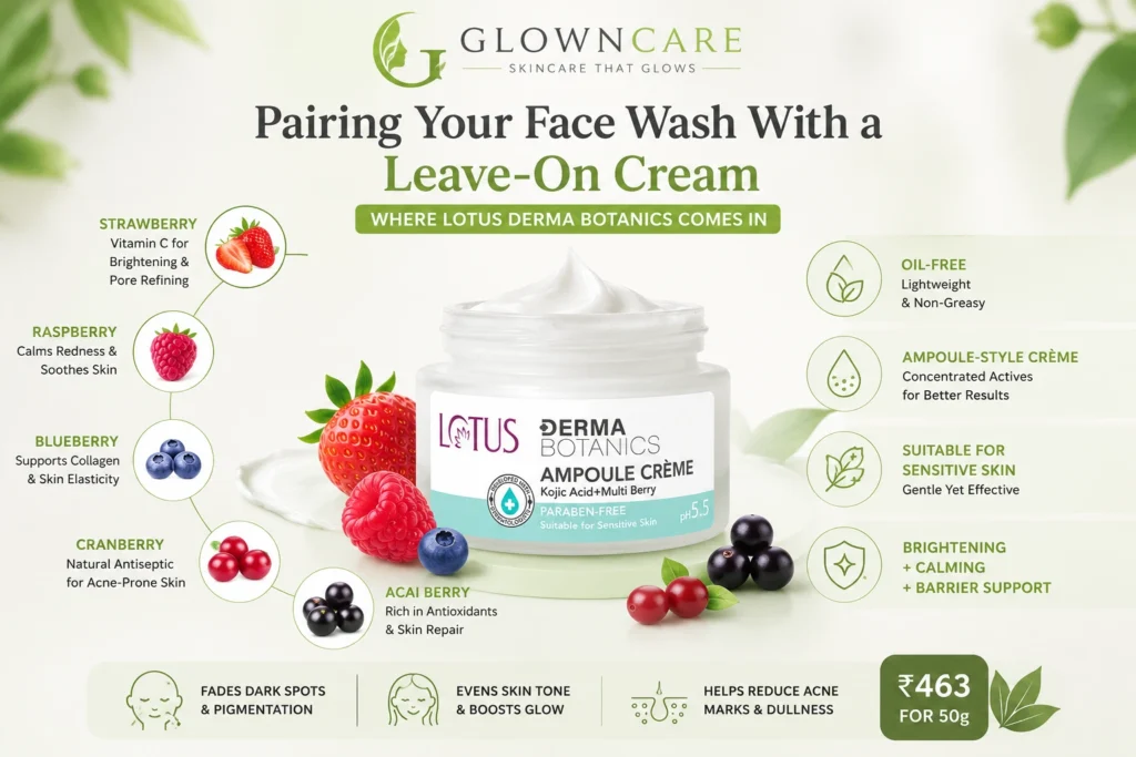 Pairing Your Face Wash With a Leave-On Cream Where Lotus